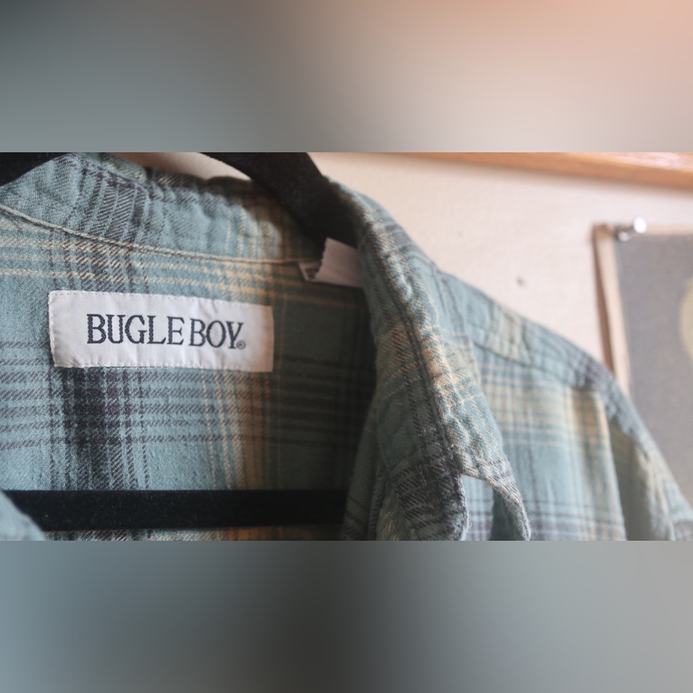 L - Very Rare Vintage Bugle Boy flannel button down